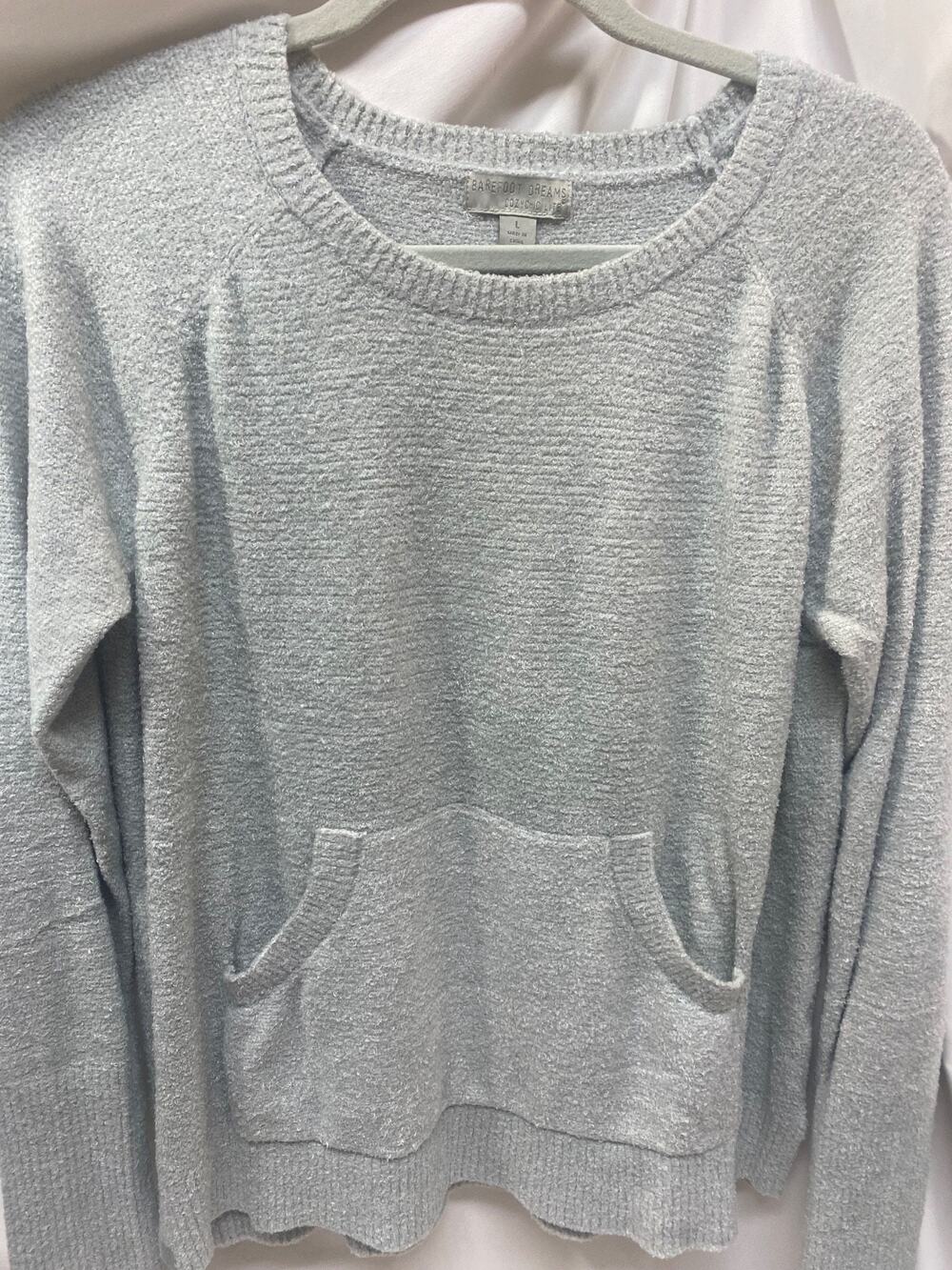 Barefoot Dreams Cozychic Lite Kangaroo Pocket Sweater Large